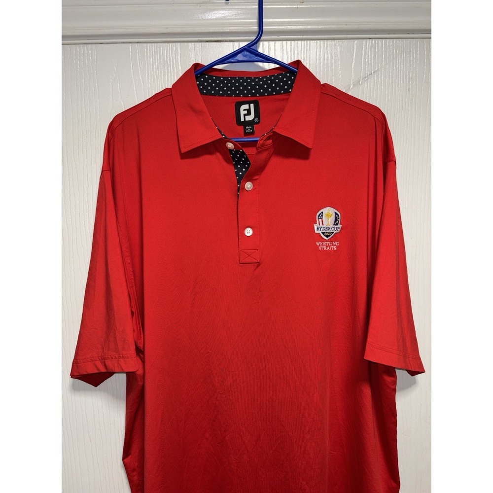 FootJoy Ryder Cup 2020 Whistling Straits Polo‎ Shirt Golf USA Stars Mens XLarge